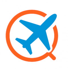 minimal travel logo plane